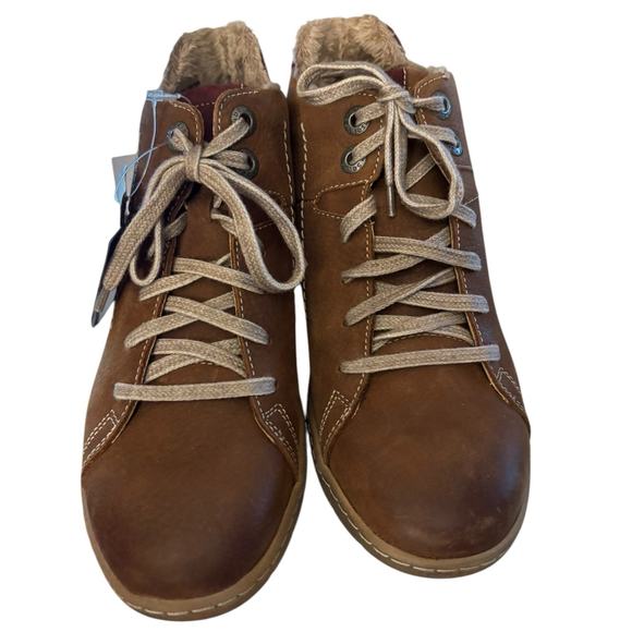 NEW Josef Seibel Steffi Brown Ankle Boot Women's Size 6 -6.5 Fuzzy Inside 37 EU - Picture 3 of 12